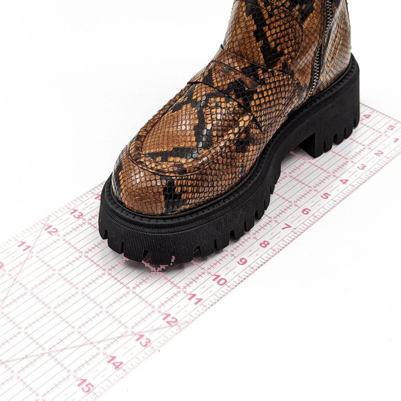 Free People Wmn Madison Loafer Festival Platform Snake Print Boots 9US EUR39.5 - Picture 5 of 11